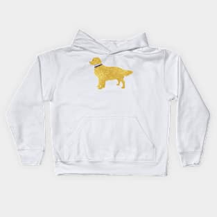 Golden Retriever Preppy Silhouette Kids Hoodie